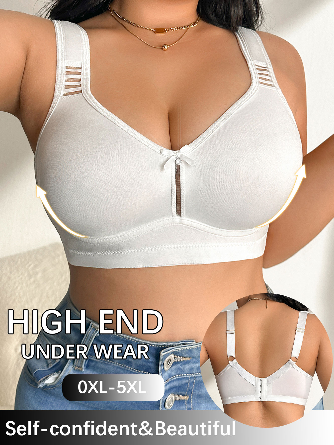 Push Up Bra Padded - Biustonosz bez fiszbin w rozmiarach plus