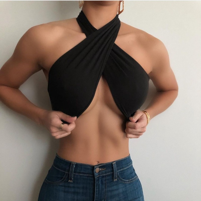 Wiosenna nowa damska koszulka  – Strapless Bra Backless recenzja i cena